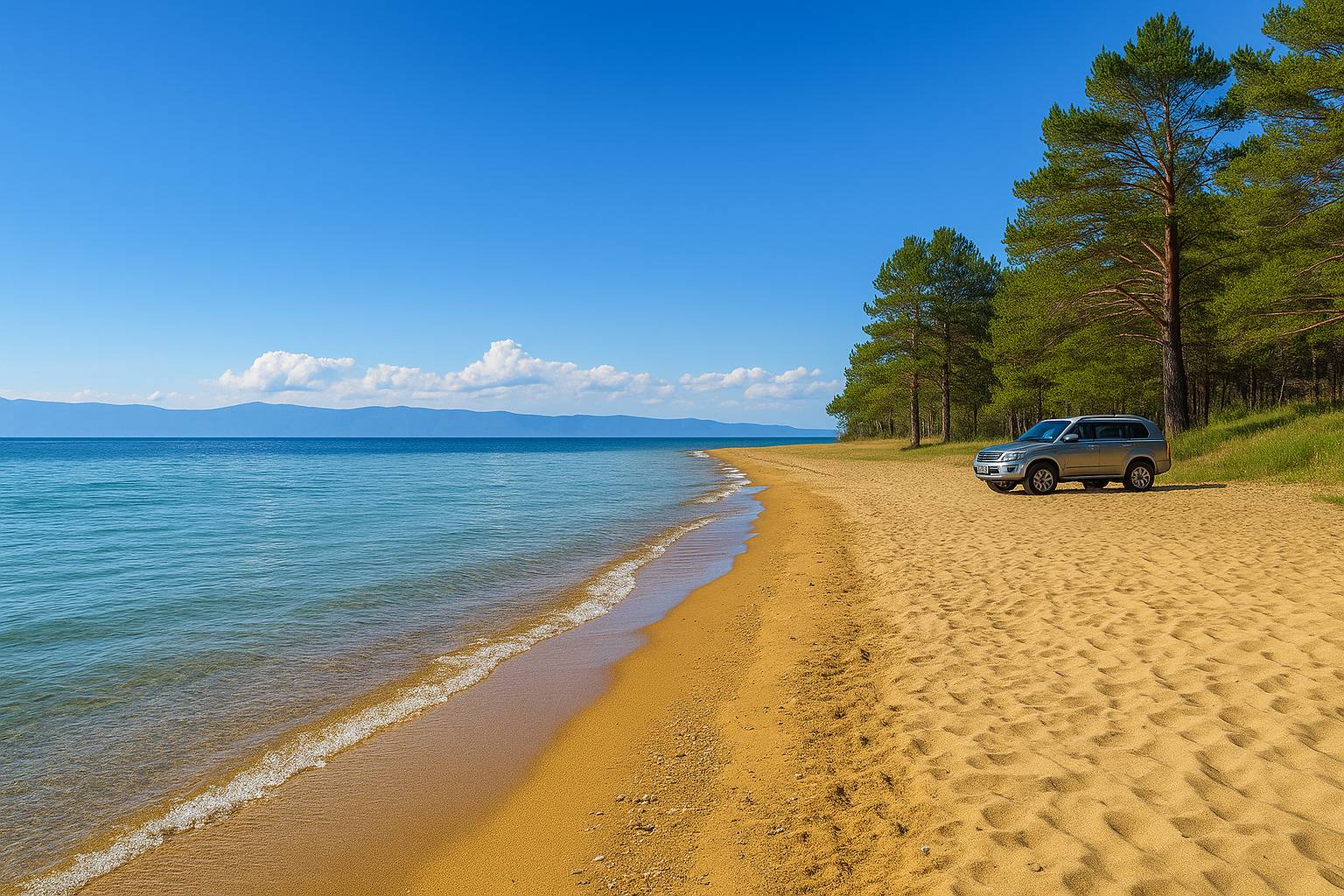 Песчаный пляж Малого моря